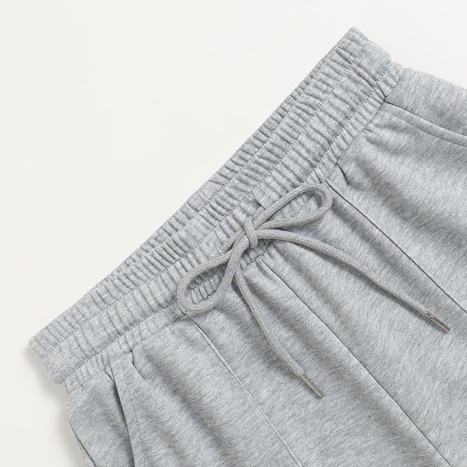 Women's Drawstring Waist Straight Wide Leg Sweatpants Casual Jogger Soft Pants with Pockets - Image 4