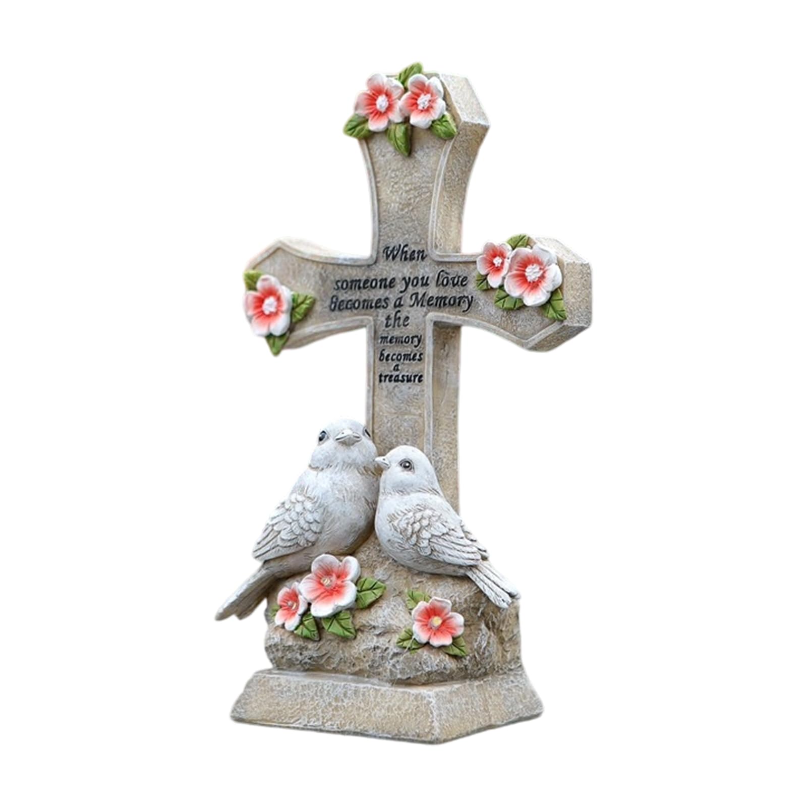 Kalttoy Automatic Solar Garden Bird Ornaments Weather Resistant Resin Construction Easy Setups Decorative Sculpture Resins Bird Figurine with Solar Light