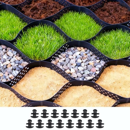 TIyneayle 2 Ground Gravel Grid Geogrid 20x5 FT Geocell Geo Grid for Driveway Walkway Landscaping Erosion Control
