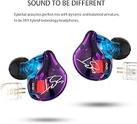 Vista 2 de KZ ZST 1BA 1DD en el oído auricular claro HiFi Monitor Auriculares con cable Auriculares deportivos para músico cantante audiófilo