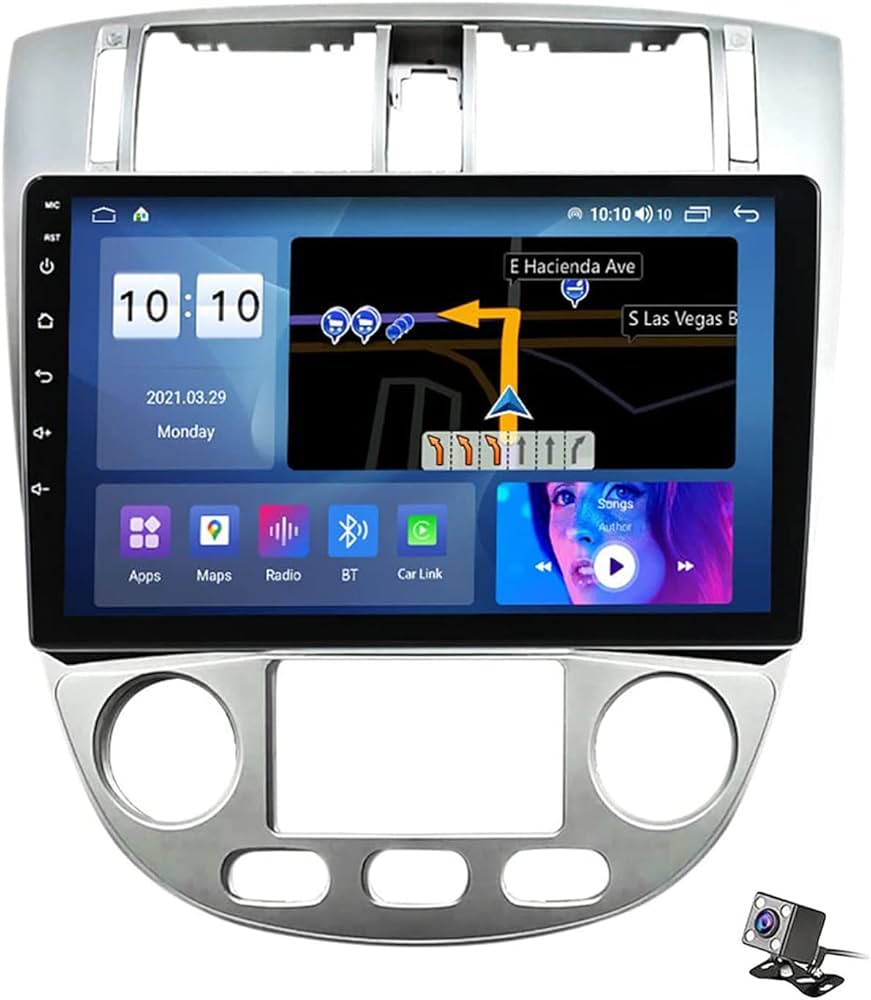 9インチ カーナビ ダブルDIN Android Autoカーオーディオへの置き換え Chevrolet Lacetti Excelle 用 マイクを搭載 カーナビ 2din Android11 車載 DVR テザリング OBD2 GPS WIFI 4G