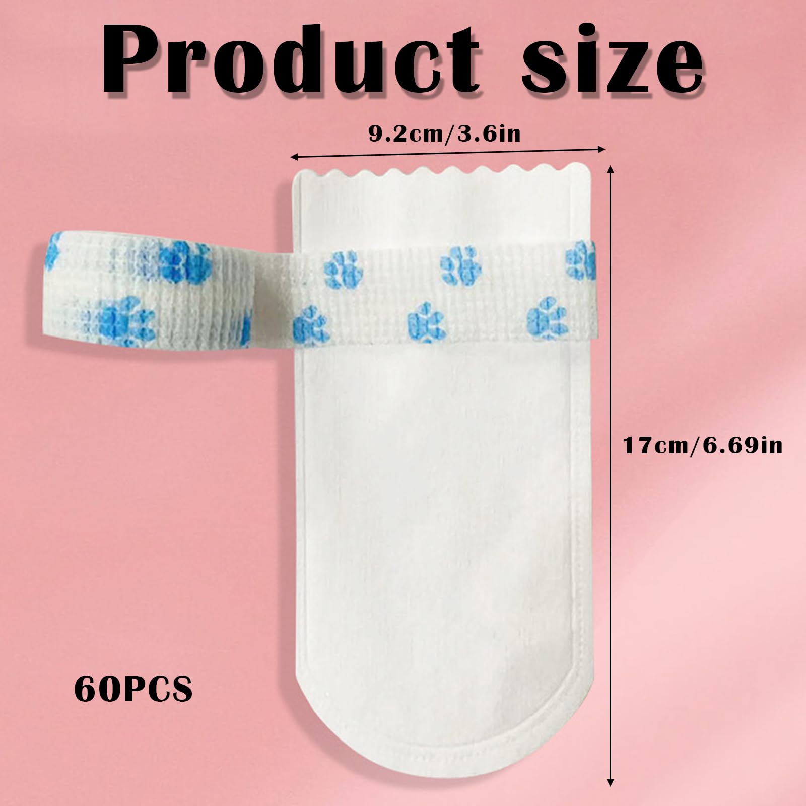 KxrTpx 60 PCS Dog Paw Bandage, Count Disposable Dog Socks Paws Stop Licking - Image 2