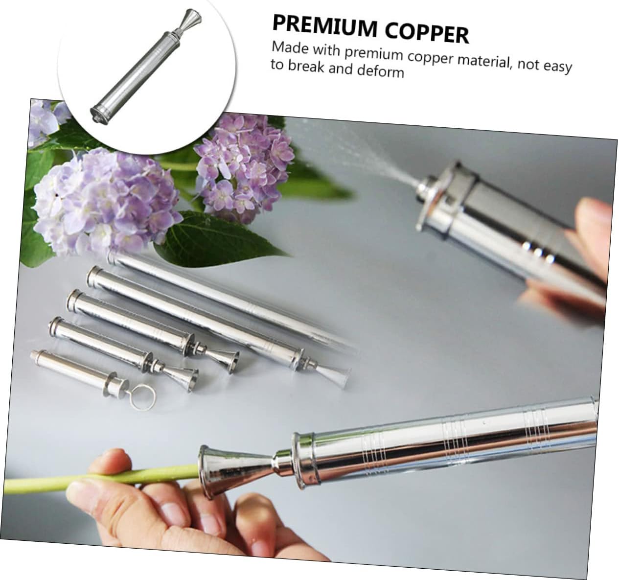 Water Injector Sprayer Hose Nozzle Sprayer for Gardening Indoor Watering Can Plant Mister Spray Bottle Dual-use Flower Arranging Tool