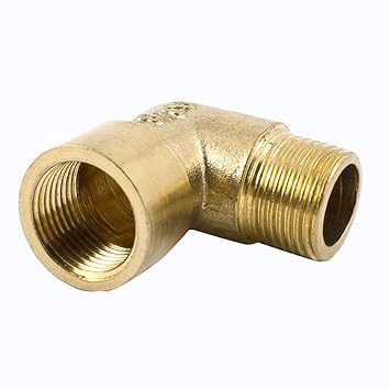 Ubersweet Brass Elbow 3/ PT Male to 3/ PT Female Pipe Fitting Coupler