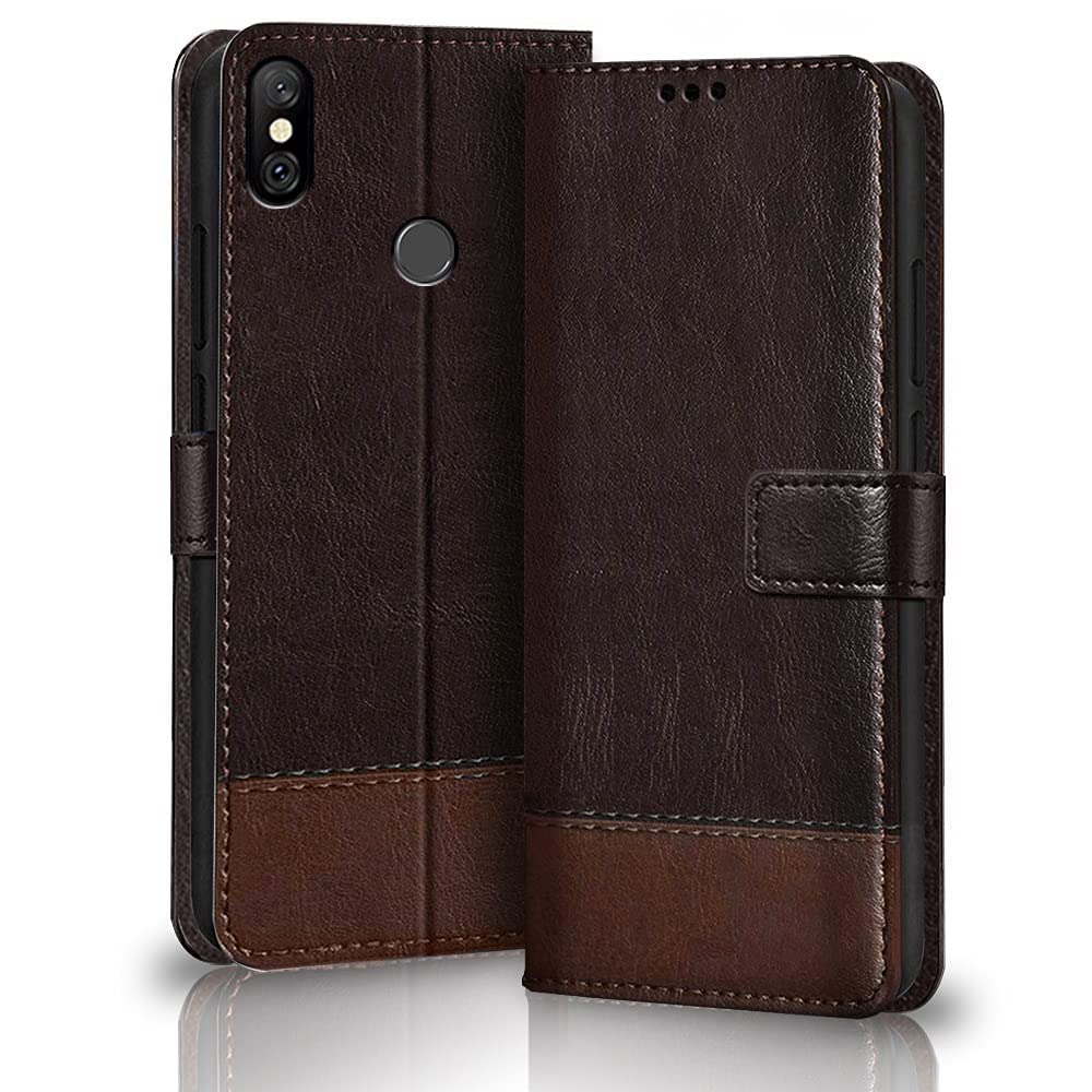 TheGiftKart Flip Back Cover Case for Redmi Y2 | Dual-Color Leather Finish | Inbuilt Stand & Pockets | Wallet Style Flip Back Case Cover for Xiaomi Redmi Y2 (Coffee & Brown) (B0B8RT92LT) Amazon Price History, Amazon Price Tracker