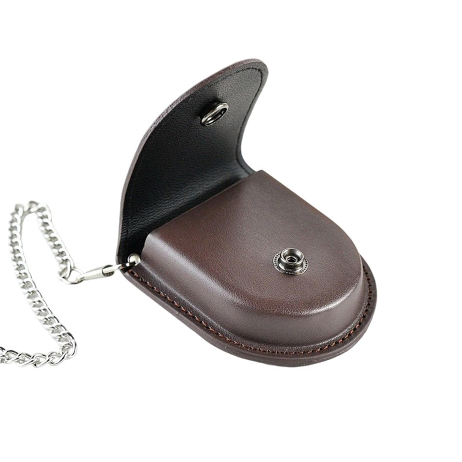 Custodia Rotonda in Pelle per Orologio da Tasca | Orologio da Taschino