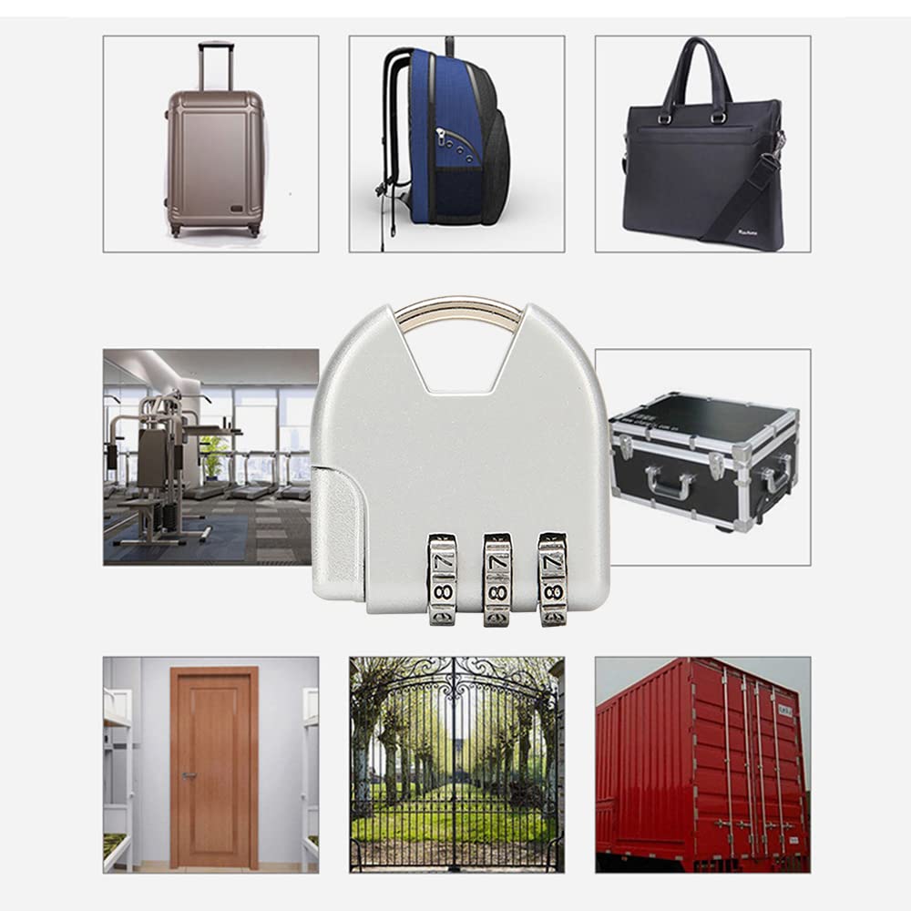 Cadenas à Code,4Pcs Cadenas à Combinaison Cadenas à Code à 4 Chiffres