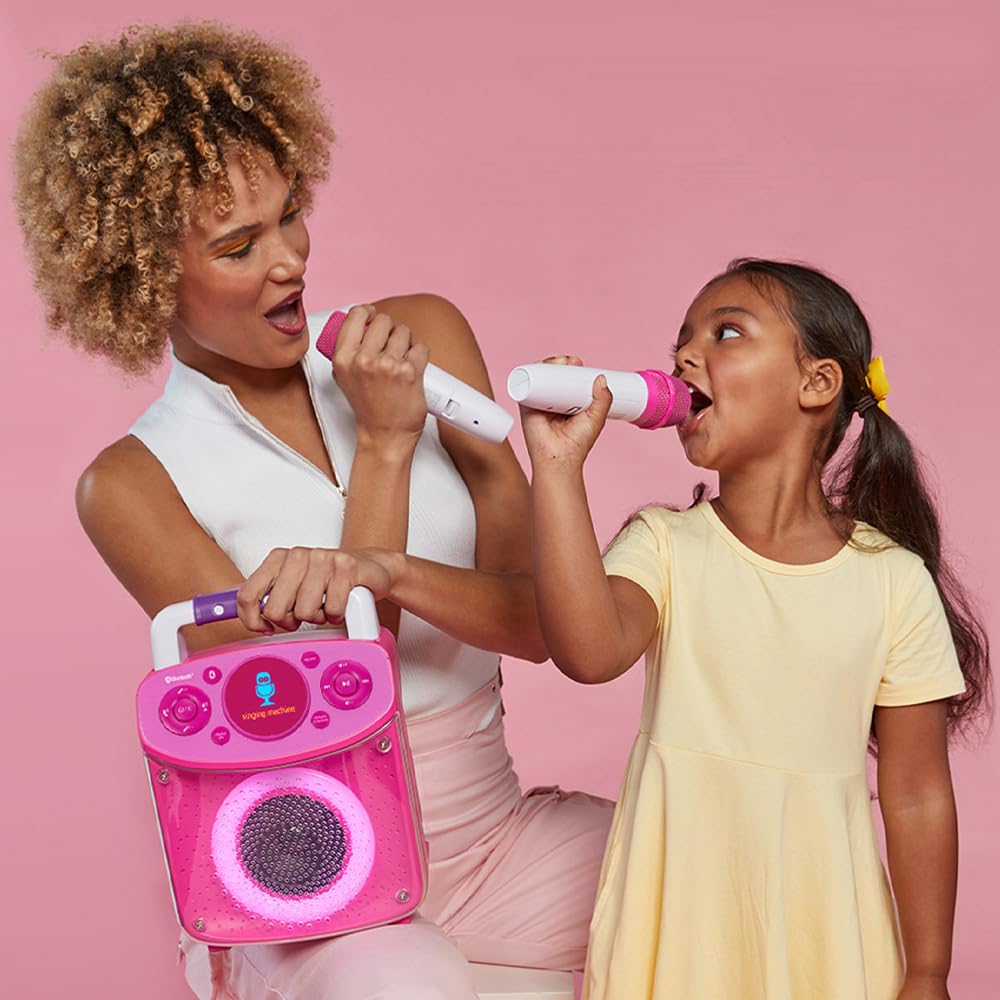 Kids Karaoke Machine with Microphone, Singing Machine, Pink