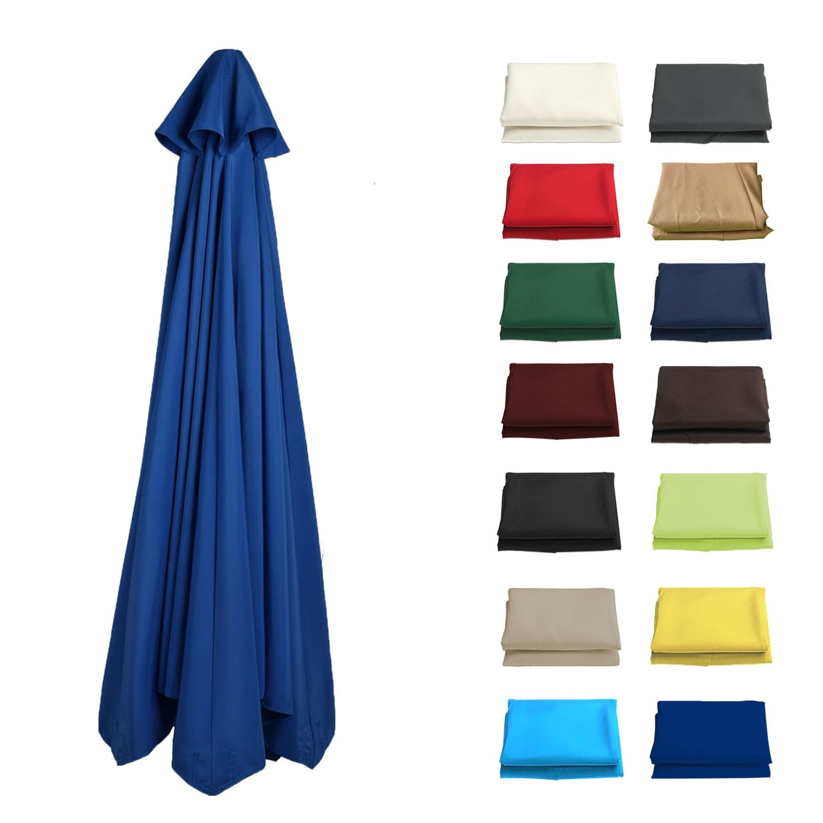 6/8 Arms Umbrella Replacement Cloth, UV50+, Replacement Parasol Fabric Canopy 200/270/300cm, Umbrella Canopy Replacement Cloth, Waterproof Anti-Ultraviolet(Color:Royal blue,Size:6 ribs-2m(6.5ft)) — image 1