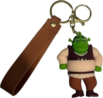 TCB Creations Shreks Cartoon Ogre 3D Character Silicone Charm Keychain