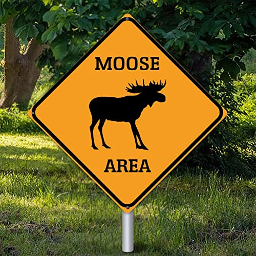 Panneau signalisation métal Moose Area vintage décoratif extérieur et intérieur