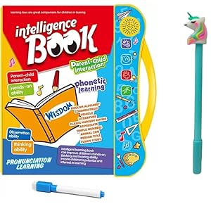 Bodhee Tree Intelligence Book with Write and Rub pen |1 Unicorn Pen Complimentary | Interactive | Musical English Educational Phonetic Learning Book | for 3 + Year Kids|Early Childhood Education Material| Birthday Gift- UNICORN PEN OFFER COMBO
