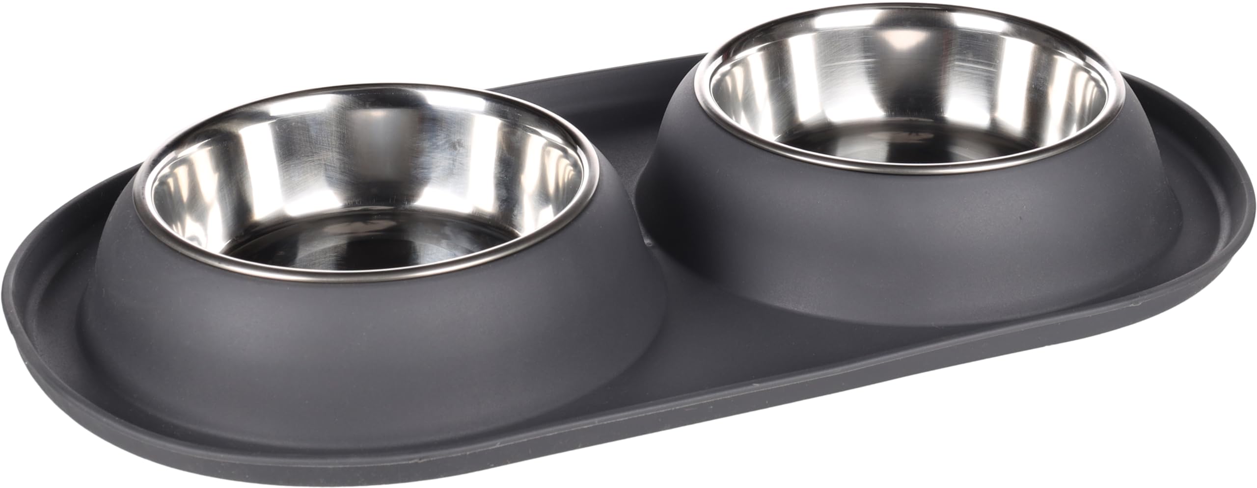 Flamingo FEEDING BOWL DUO DINNER GRAFA DARK GREY DIAMETER 14,5CM 2x500ML
