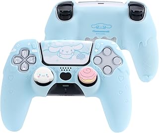 PS5コントローラーカバー シリコン製 ソフト スキンケース シール付け 保護ケース プレイステーション5保護カバー PS5保護カバー 可愛い コントローラー対応 簡単装着 滑り止め 耐衝撃 ほこり防止 (ブルー)