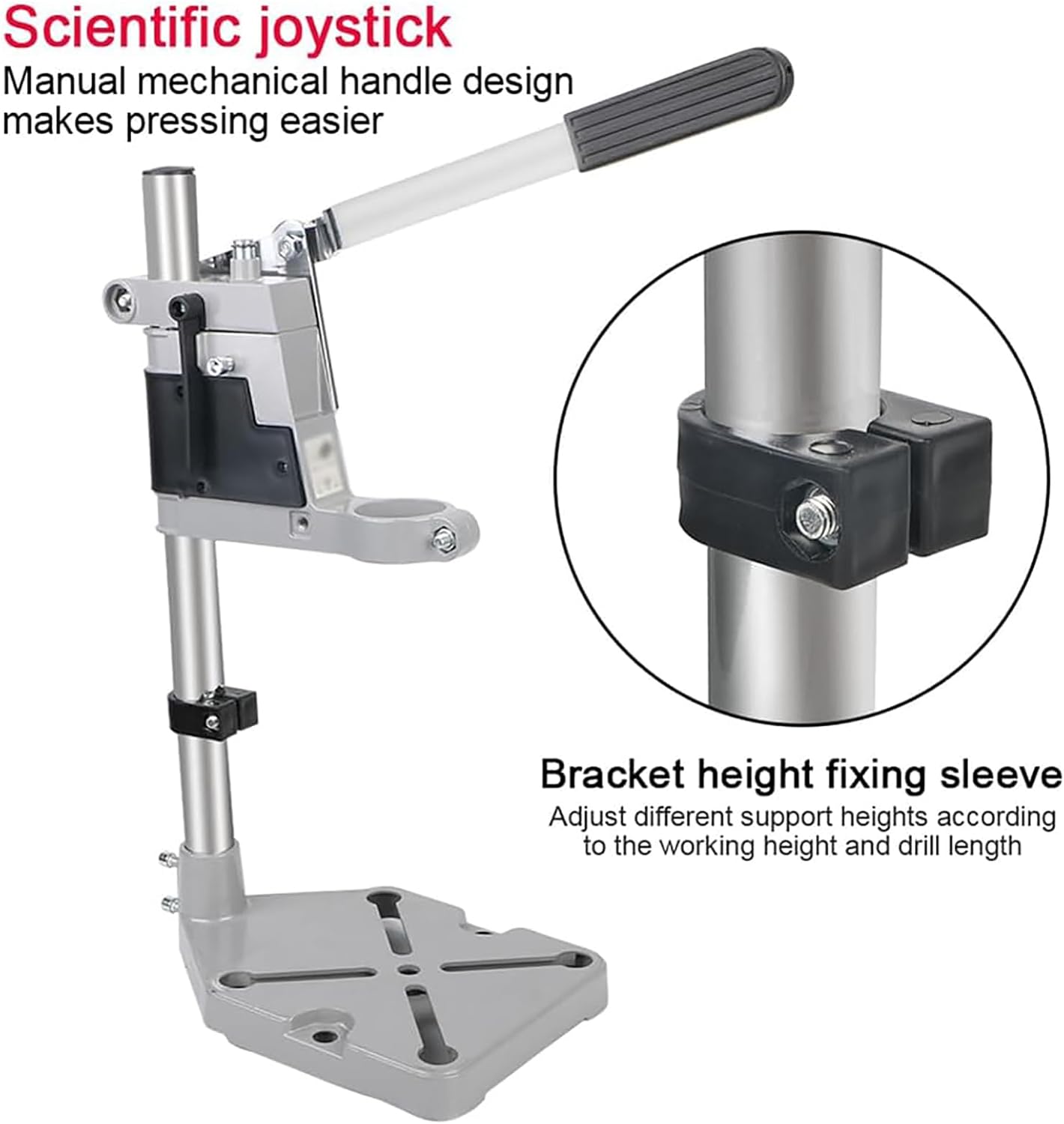 Electric Drill Press Hold Tool, Bench Drill Press Stand, Electric Power Drill Press Workbench, Flexible Adjustable Height and Clamping Range 38-42mm, for Assisting Drilling, DIY Work