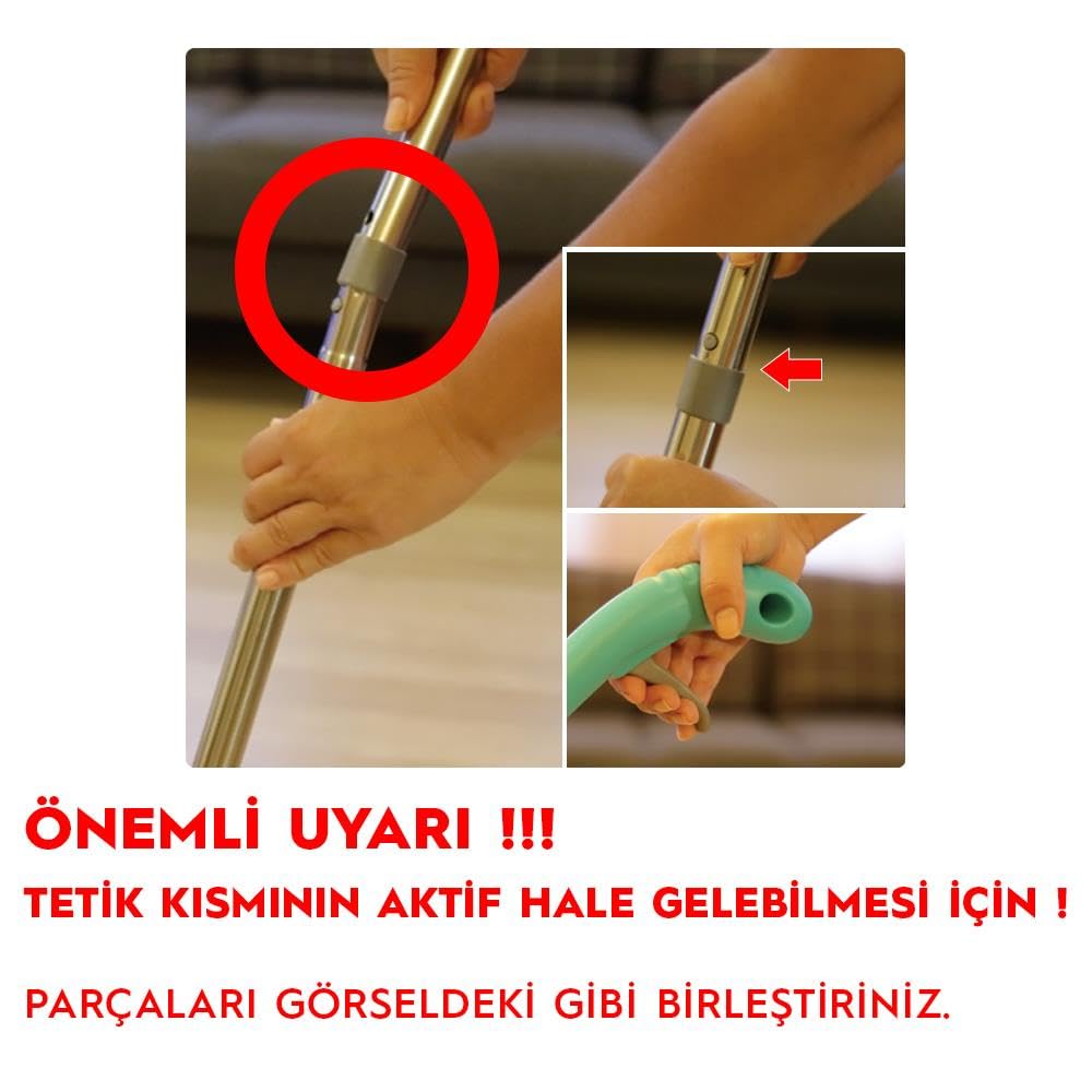 PONY SPREY MOP PASPAS TEMİZLİK SETİ + YEDEK MOP KREM