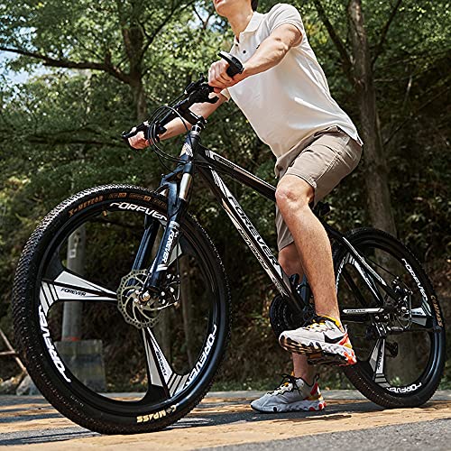 Axdwfd Kinderfahrräder 24-Zoll-Mountainbike, 21-Gang-Gänge, Gabelsuspension, Kinderfahrrad for Jungen und Mädchen, Rahmenbeutel (Color : Blue) – Bild 3