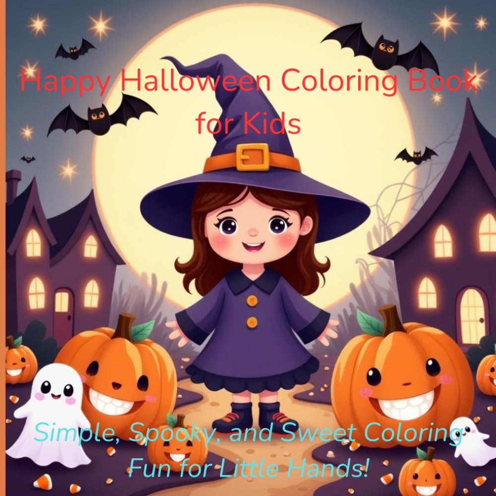 Happy Halloween Coloring Book for Kids: Simple, Spooky, and Sweet Coloring Fun for Little Hands!