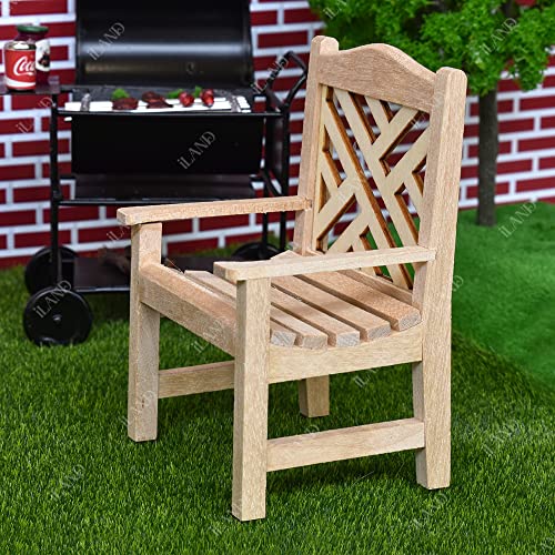 Iland Dollhouse Furniture And Accessories, Fairy Garden Decor On 1:12 Scale Incl Miniature Swing & Patio Tables & Chairs & Charcoal Grill (Classic 9Pcs) #TOP5