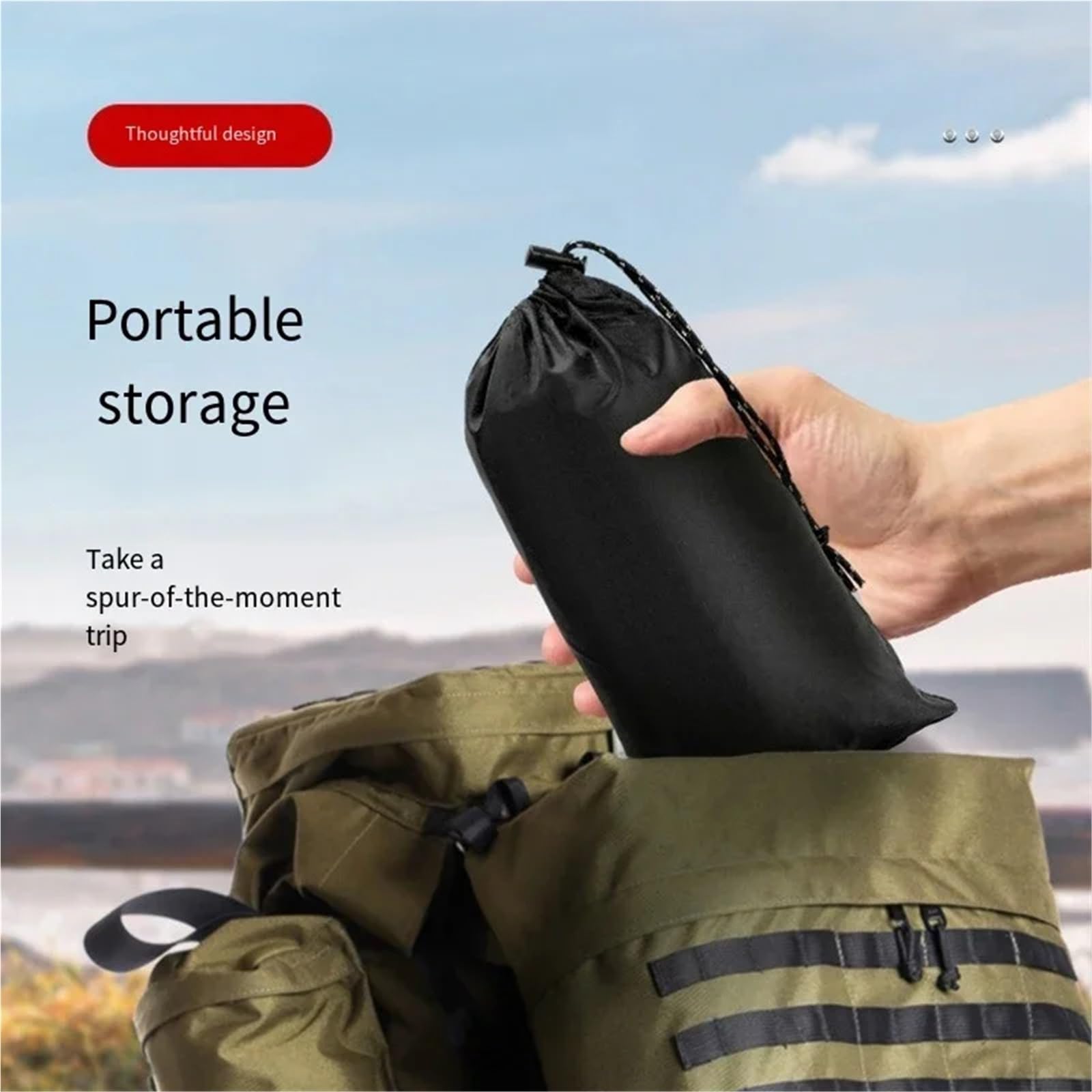 1 pz. Impermeabile 3 in con cappuccio e maniche, impermeabile, poncho antipioggia for moto, copertura for campeggio, escursionismo, viaggio, tenda