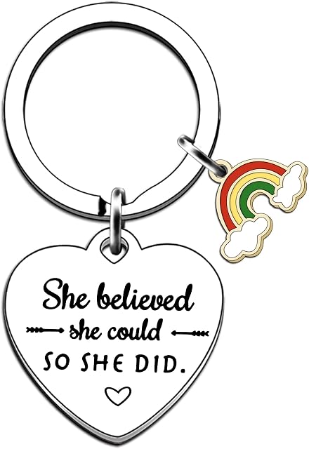 AMZQ Inspirational Gifts for Women Girls Birthday Graduation Christmas Gift for Daughter Niece Sister Best Friends Colleagues Nurse - She Believed She Could So She Did