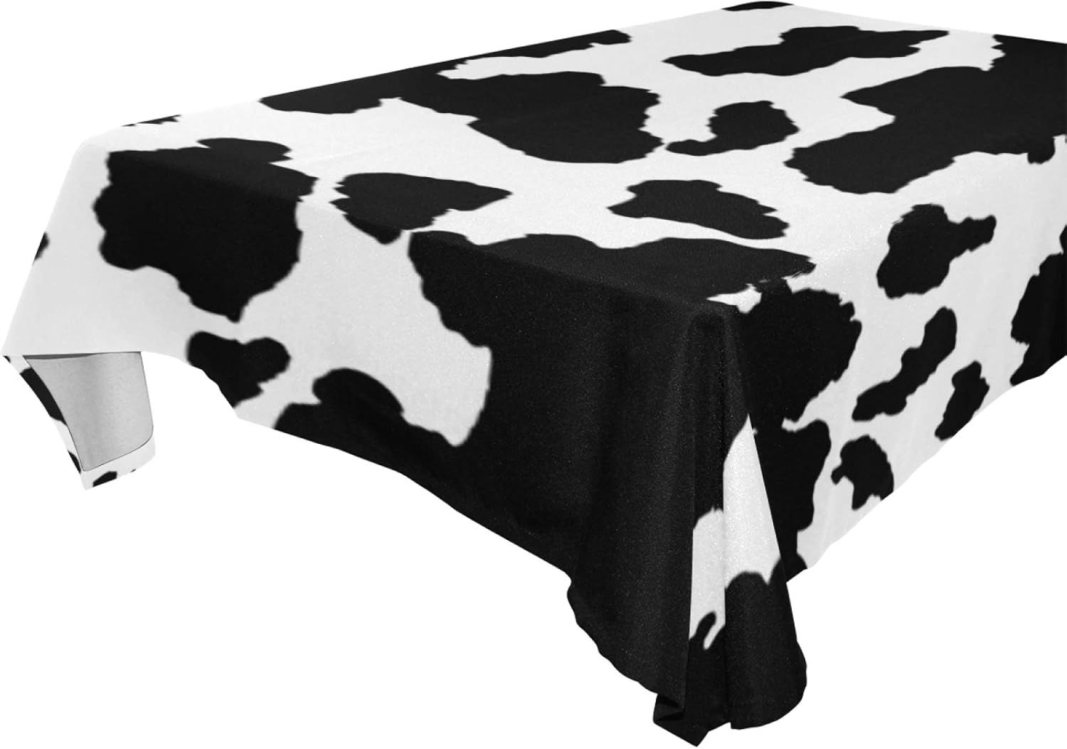 Animal Cow Print Rectangle Tablecloth 60x120 inch, Wrinkle Resistant Polyester Table Cover Stain Proof Decorative Fabric Table Cloth for Kitchen Dinning Party Camping