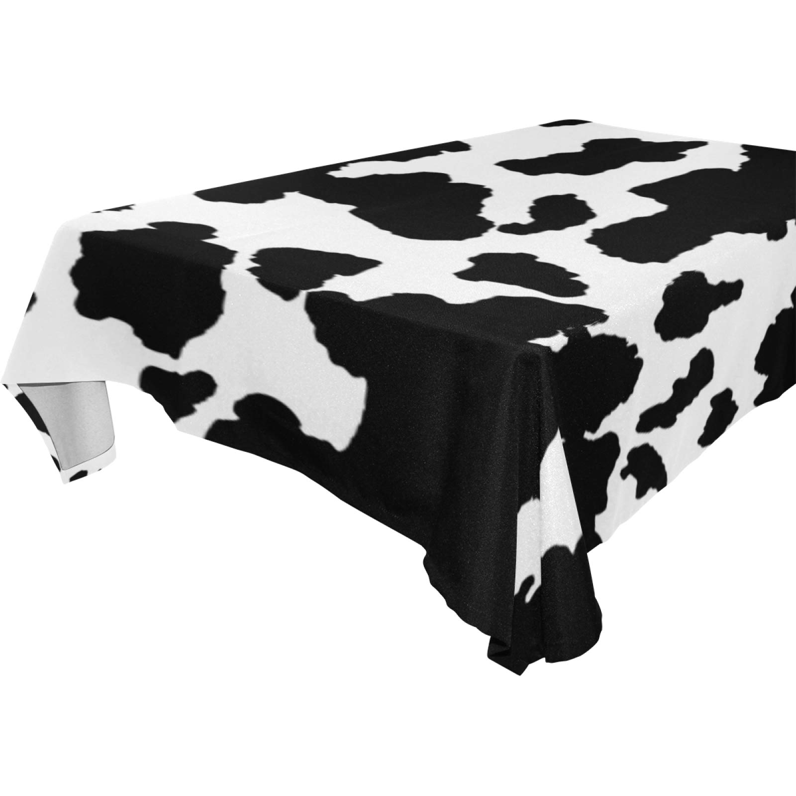 Mantel rectangular con estampado de vaca animal de 54 x 72 pulgadas, resistente a las arrugas, tela decorativa a prueba de manchas, tela para cocina, comedor, fiesta, camping