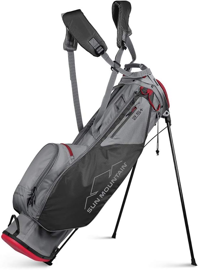 Sun Mountain 2021 2.5+ Golf Stand Bag (White-Black-RED) : Sports & Outdoors