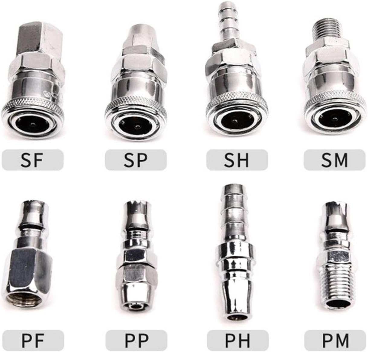 1pcs PP20 SP20 PF20 SF20 PH20 SH20 PM20 SM20 work on Air compressor Pneumatic fitting C type Quick connector High pressure coupling(SF,20 Type)
