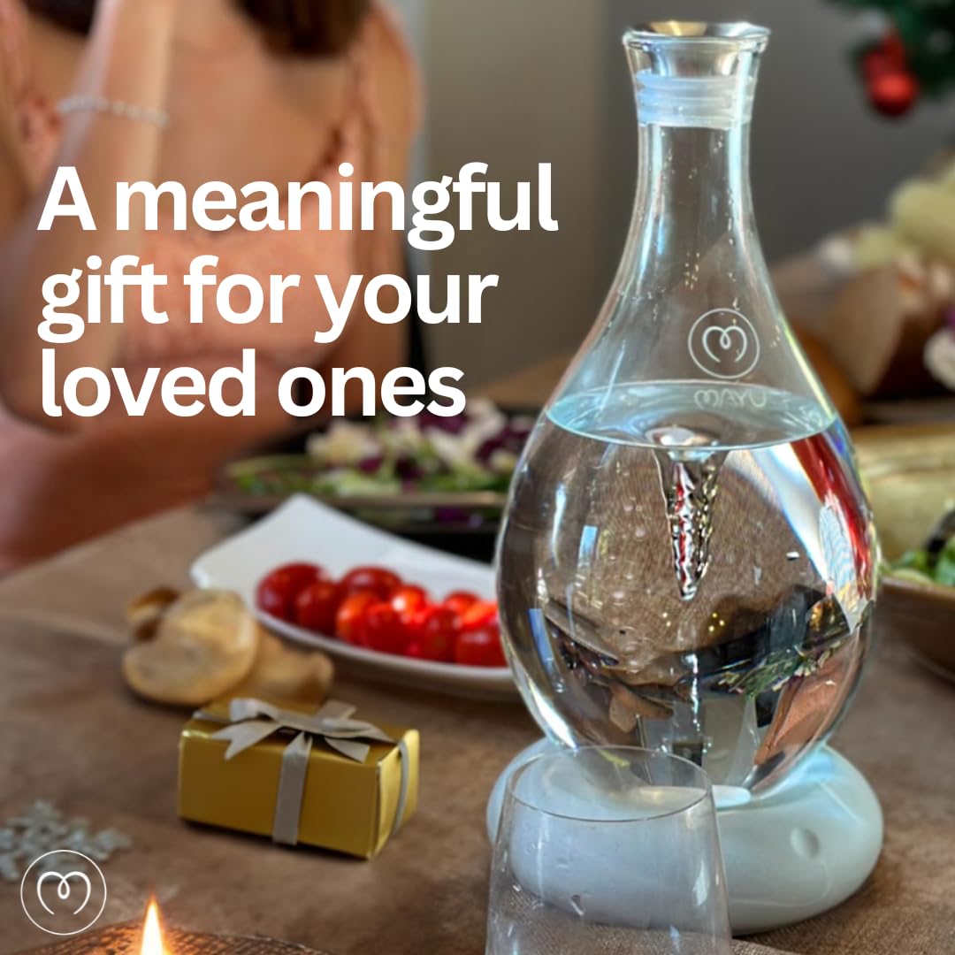 MAYU Swirl Structured Water Pitcher - Double Swirl Bundle - Great for Reverse Osmosis Filter Users