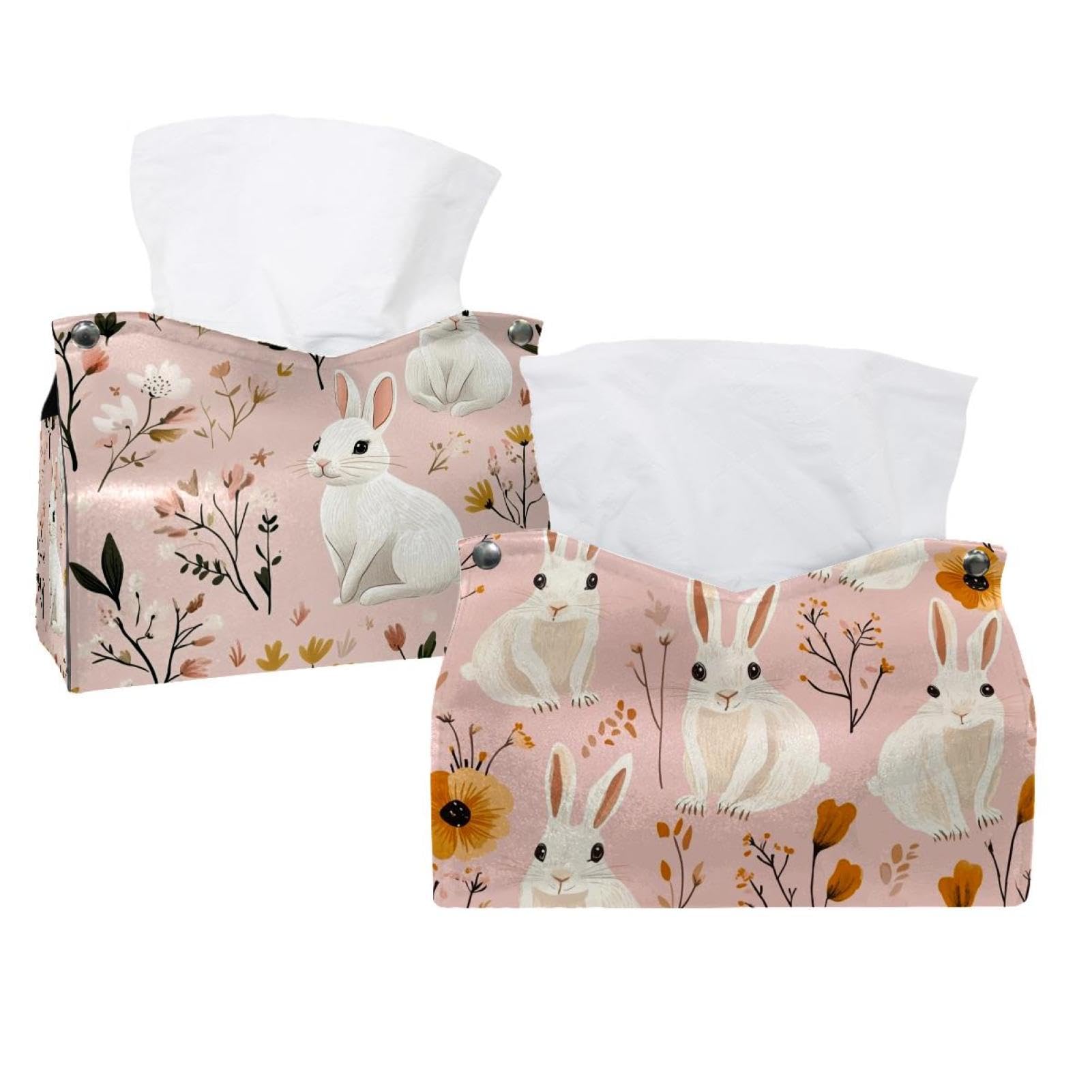 Boîte à mouchoirs en cuir étanche pour comptoir de salle de bain