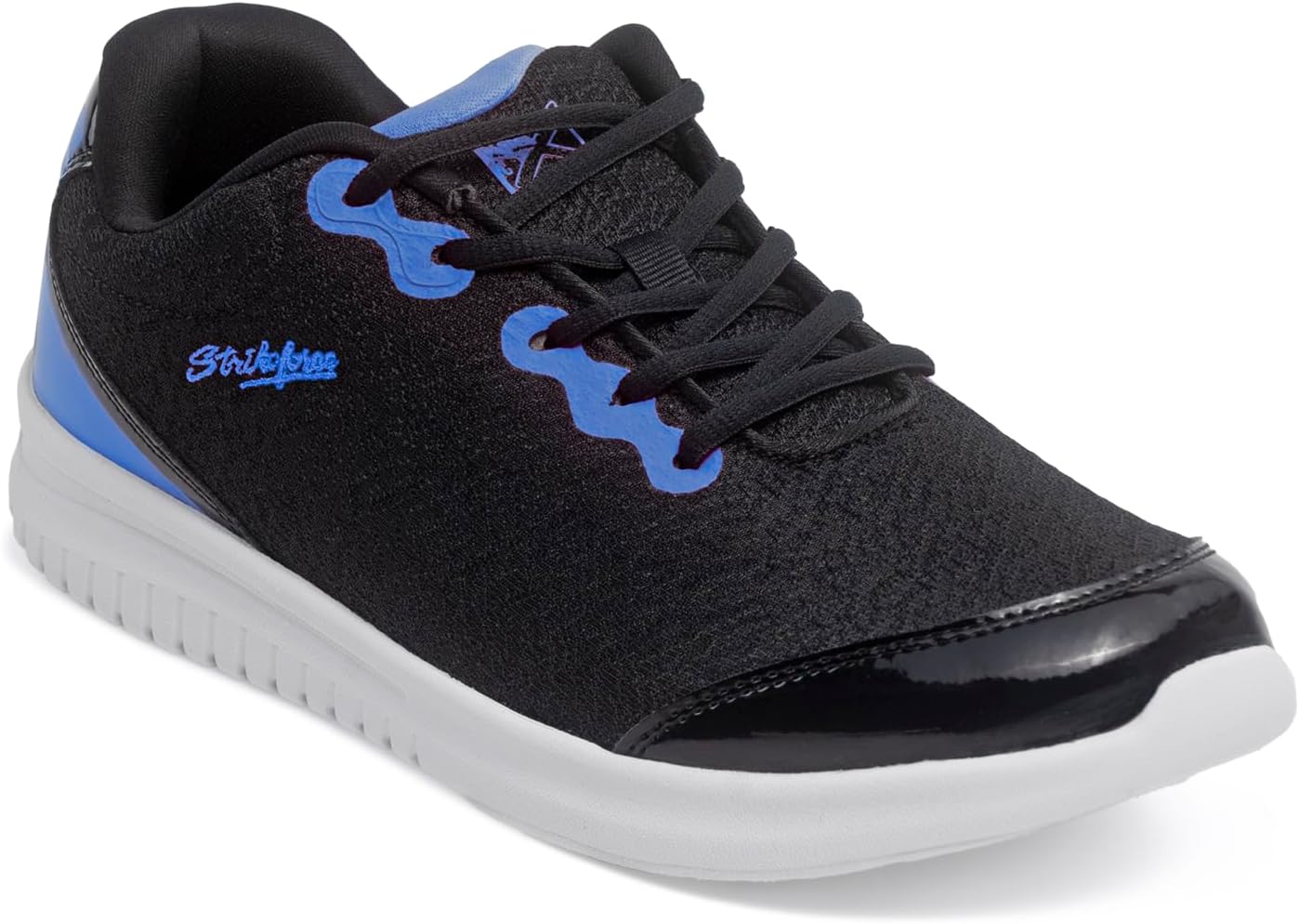 KR Strikeforce Glitz Womens Athletic Bowling Shoe for Right or Left Handed Bowlers Black/Blue Size 11