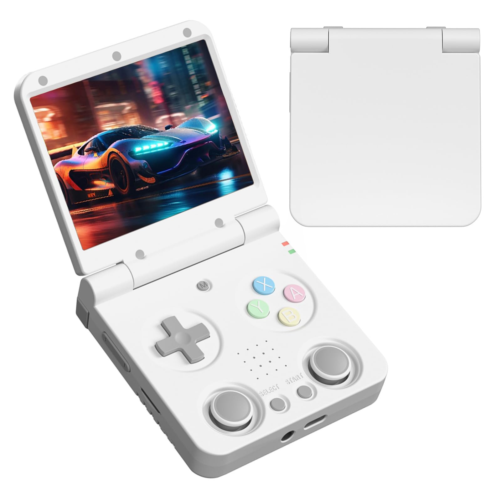 Console di Giochi Portatile Retrò a Handheld Pieghevole, Con Batteria da 3000mAh (Scheda TF Non Inclusa), Design Flip Supporta WiFi e Bluetooth 4.2 Ideale per Adolescenti e Adulti