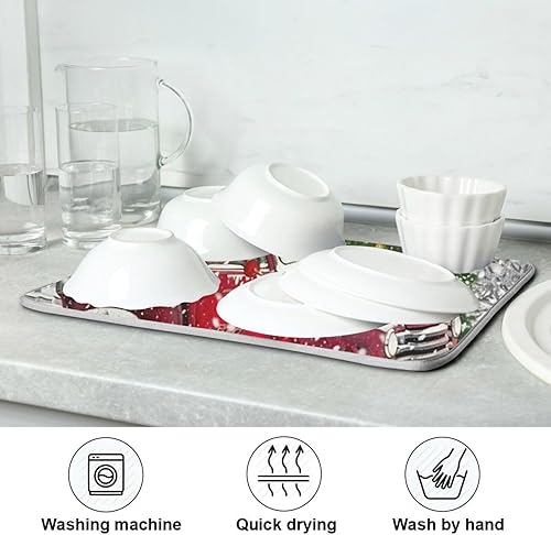 Vista 96 de Nautical Ocean Sea Turtle Dish Drying Mat for Kitchen Counter 18x24 in Starfish Retro Map Microfiber Drying Mats Absorbent Reversible Dish Pad Large