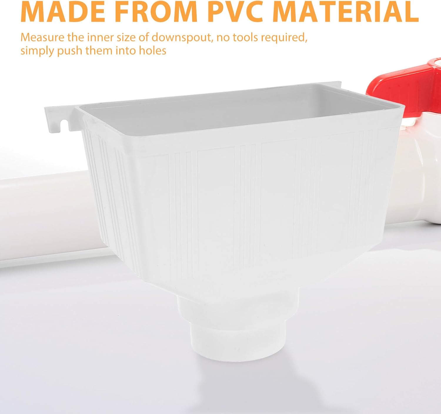 DOITOOL Gutter Connector, Gutter Downspout Adapter, Rain Gutter Downspout Extensions, Downspout Diverter, Universal Downspout to Drain Pipe (10.4X5.8X8.3 inch)