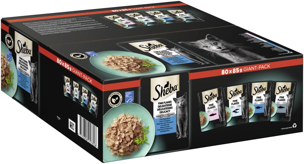 Sheba Delicacy Fishy Flavours in Jelly - Wet Cat Food - 80x 85g