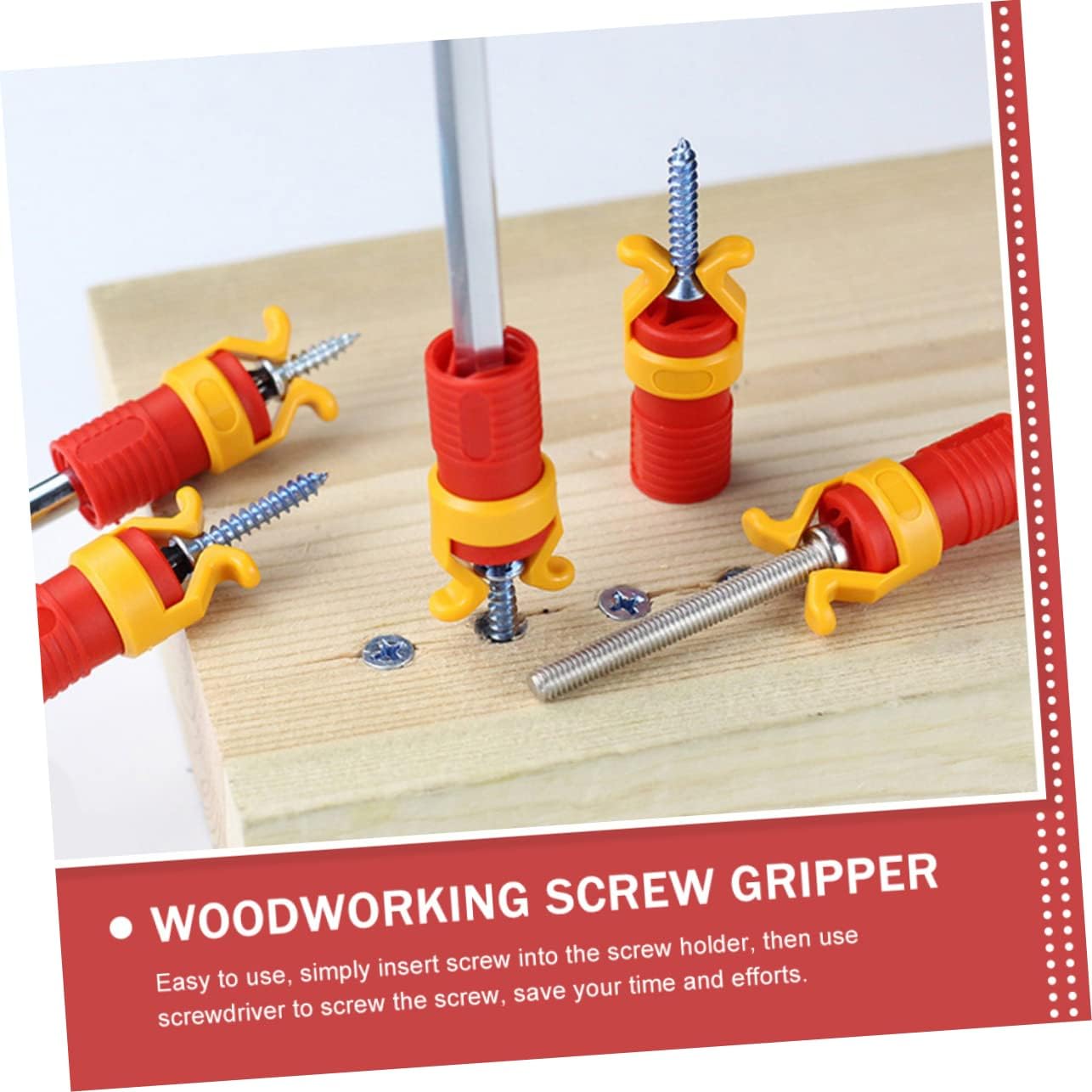10pcs Woodworking Screw Clamp Tool Triangular Design Screw Holding Gripper for Stable Fixing Practical Screwdriver Helper Non Skid Hand Tool