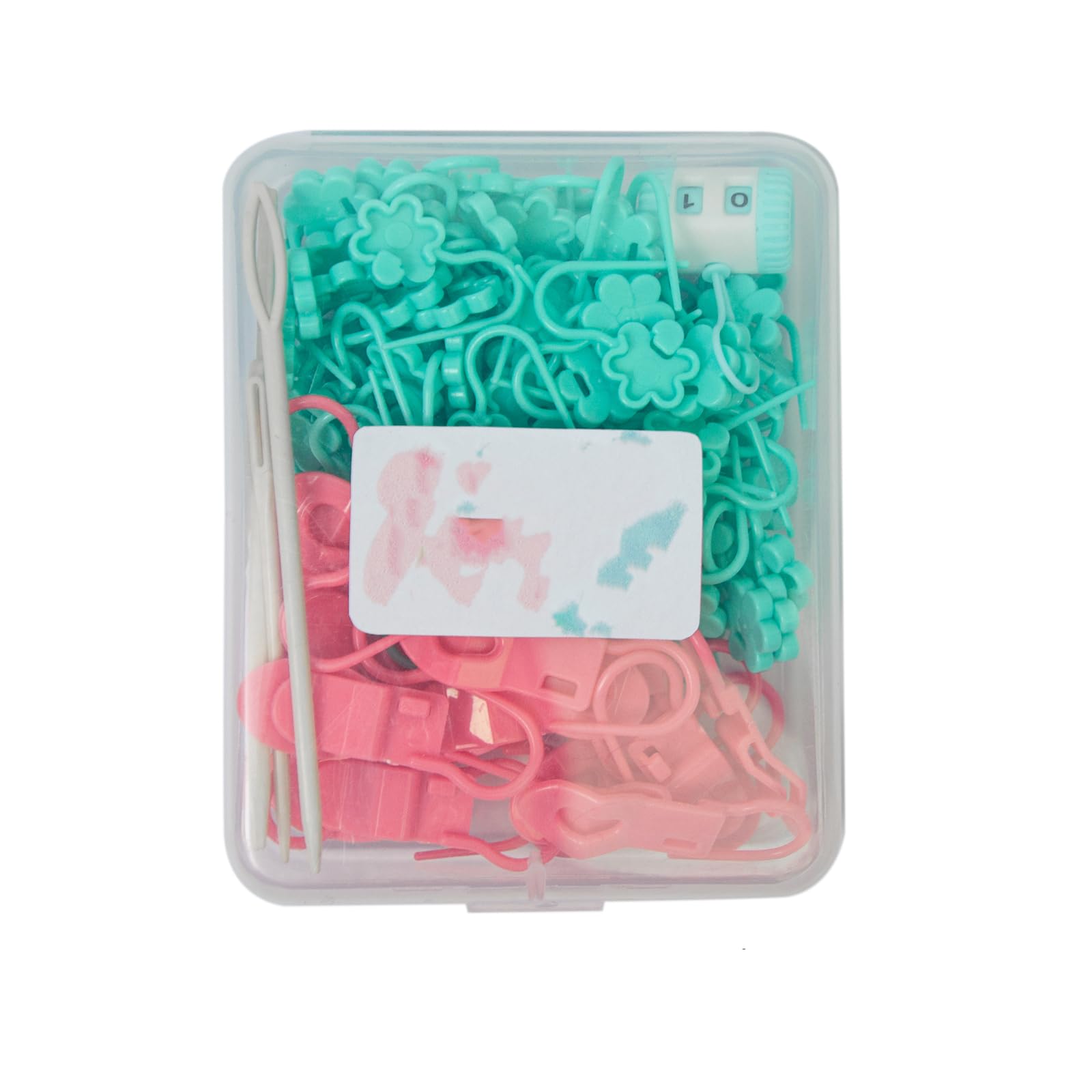 Qusinfc 1 Set Knitting Markers Stitching Markers with Yarn Needle Knitting Tool Large Eye Sewing Needle