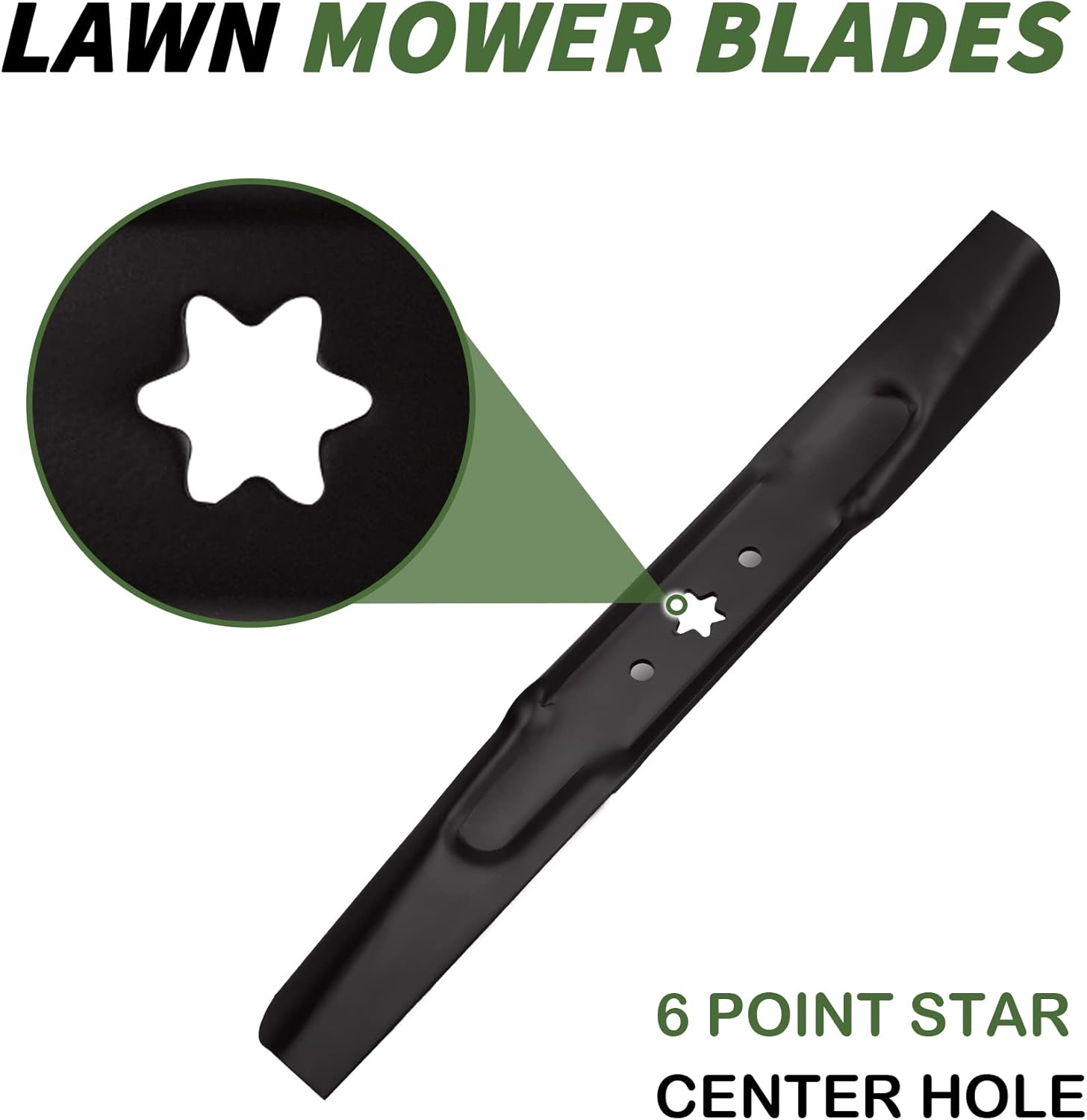 942-04308 Blades 6 Point Star for Cub Cadet XT1 XT2 LX42 LT42 ZT1 RZT Zero Turn Lawn Tractor for Troy Bilt Bronco Pony Mustang Craftsman T110 42" Deck 942-04308A 942-04312 High Lift Blades 2 Pack