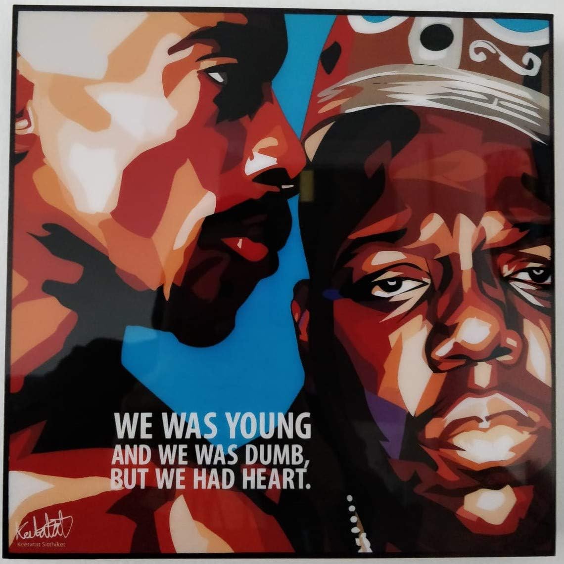 GLAGOODS Biggie Smalls Tupac Shakur Rap Hip Hop Streets All eyes On me Music Icon Pop Art Canvas Framed Wall Art Prints Poster Vinyl Gift quotes