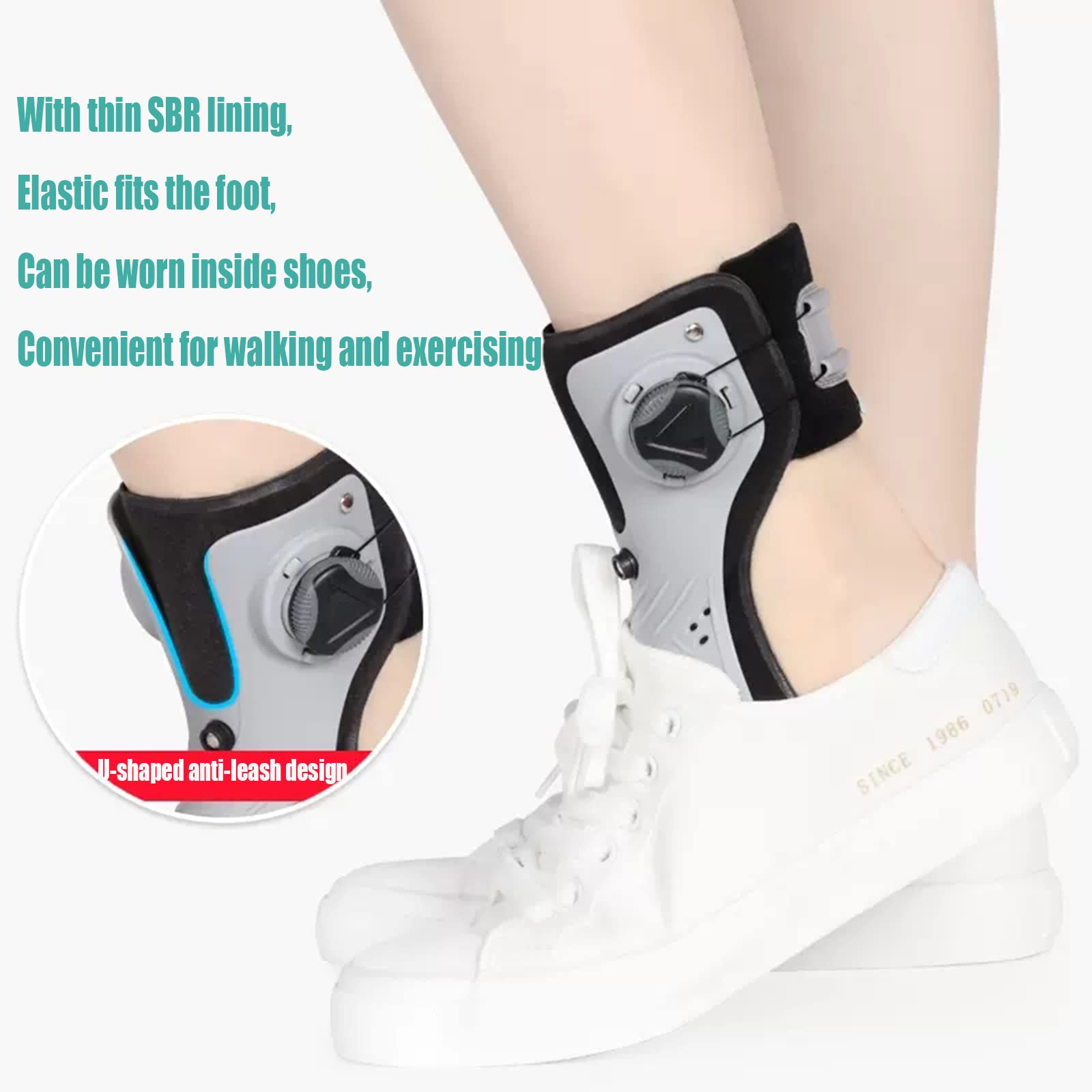 Barefoot Corrector, Lekka orteza opadającej stopy wspierająca chodzenie po udarze połowiczym(B/left,L)