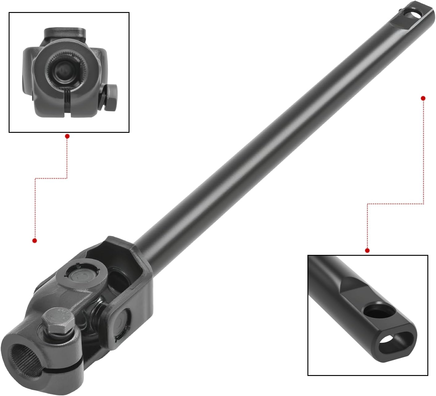 102782100B Lower Steering Shaft Steering Column Shaft Compatible with Tesla Model X 2016-2021, Replace # 1027821-00-B