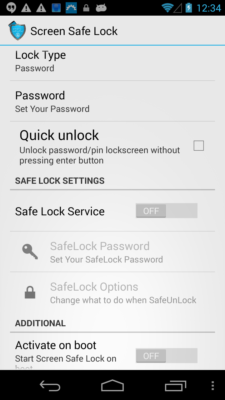 Screen Safe Lock App on Amazon Appstore