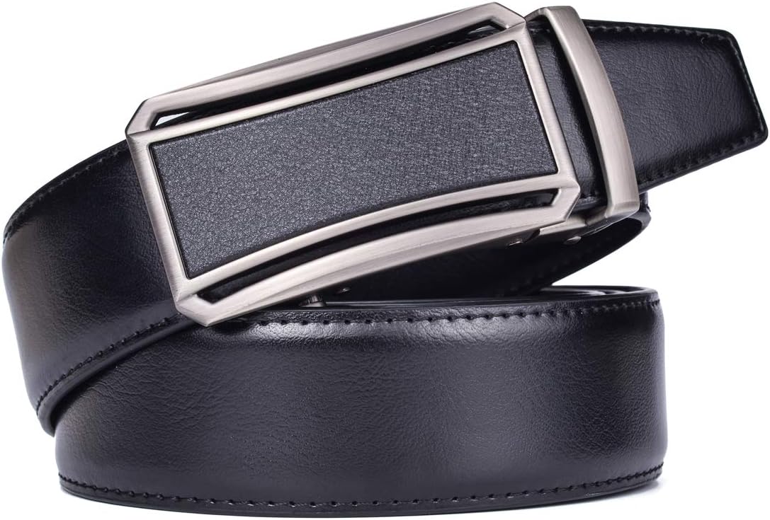 Men Belts Leather Male Slide Ratchet Work Dress Strap w Interchangeable Buckle Beltox - Image 2
