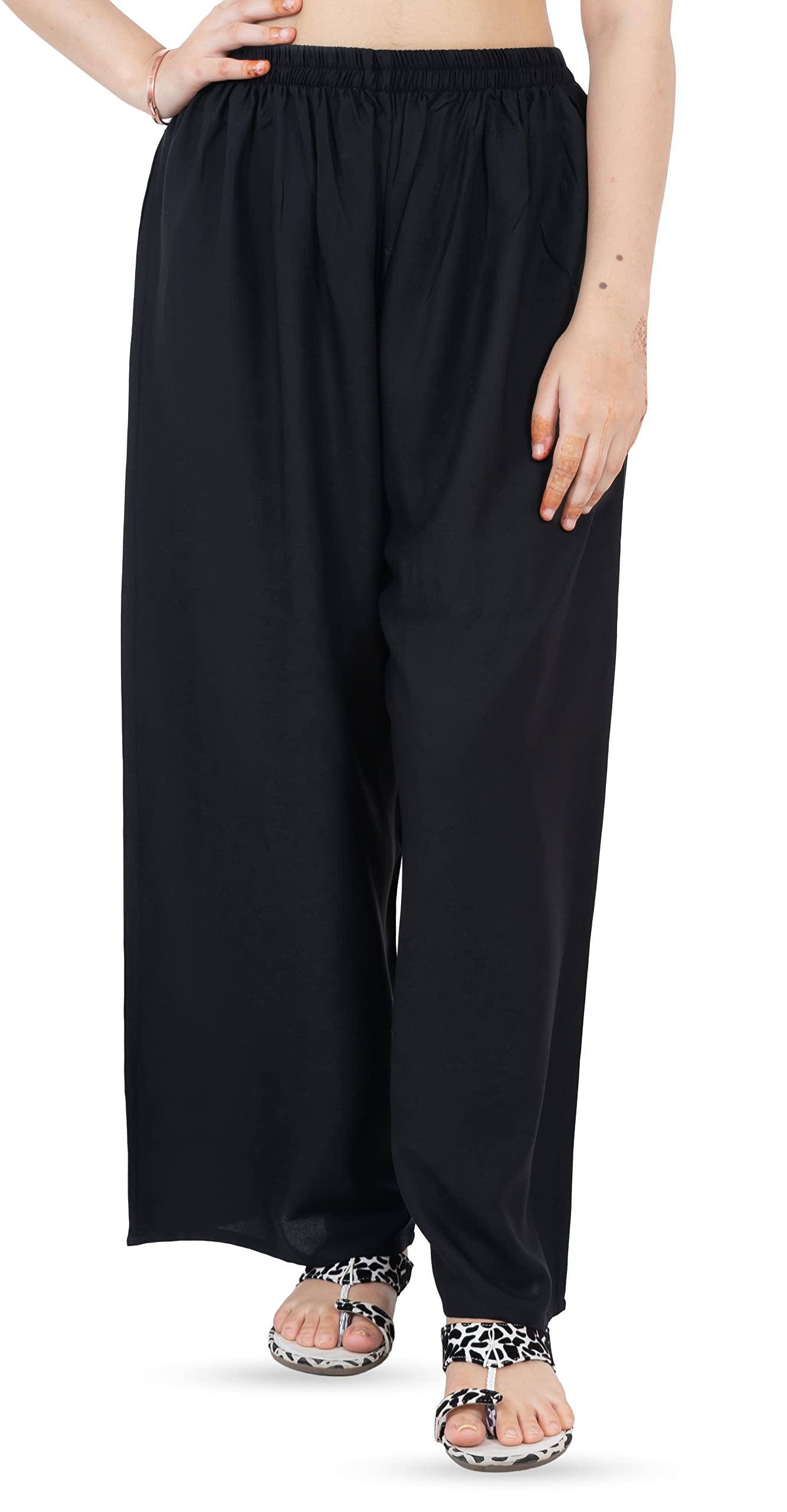 VIRTI WOMAN Regular Fit Cotton Palazzo with Pocket