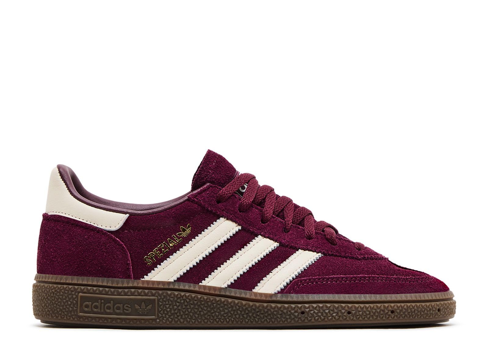 adidas Handball Spezial Women's Shoes, Maroon/Wonder White/Gum 5, Size 9.5