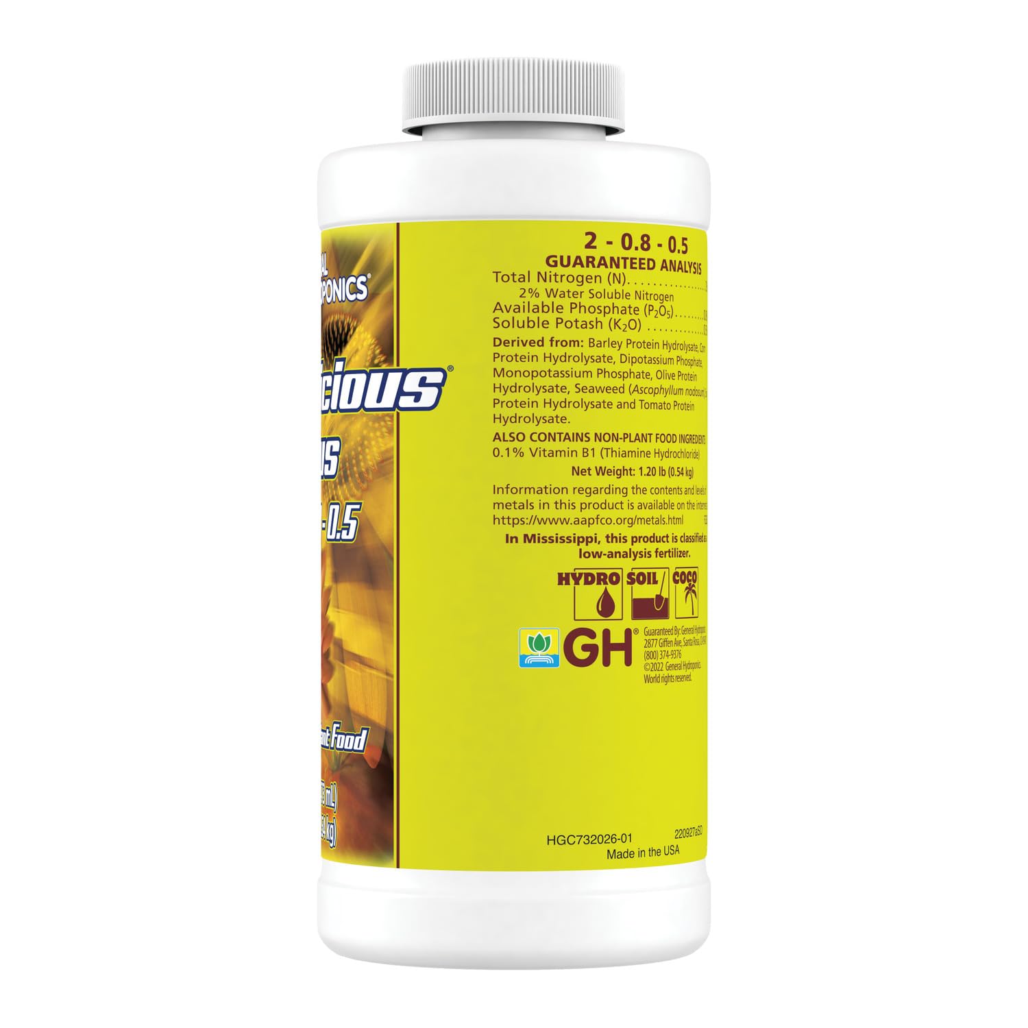 園芸養土・薬品 Floralicious Plus 1 Gallon General Hydroponics Floralicious Plus (2-0.08-0.02