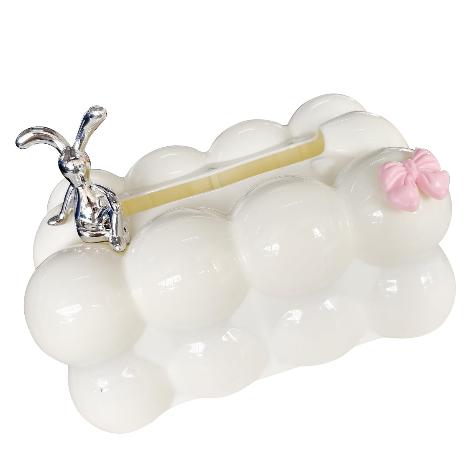 APGLSXY Delicate Rabbits Tissue Holder Paper Dispenser for Various Spaces Soft Sturdy Safe Materials Easy to Replenishes Kids Teen Tissue Organizers