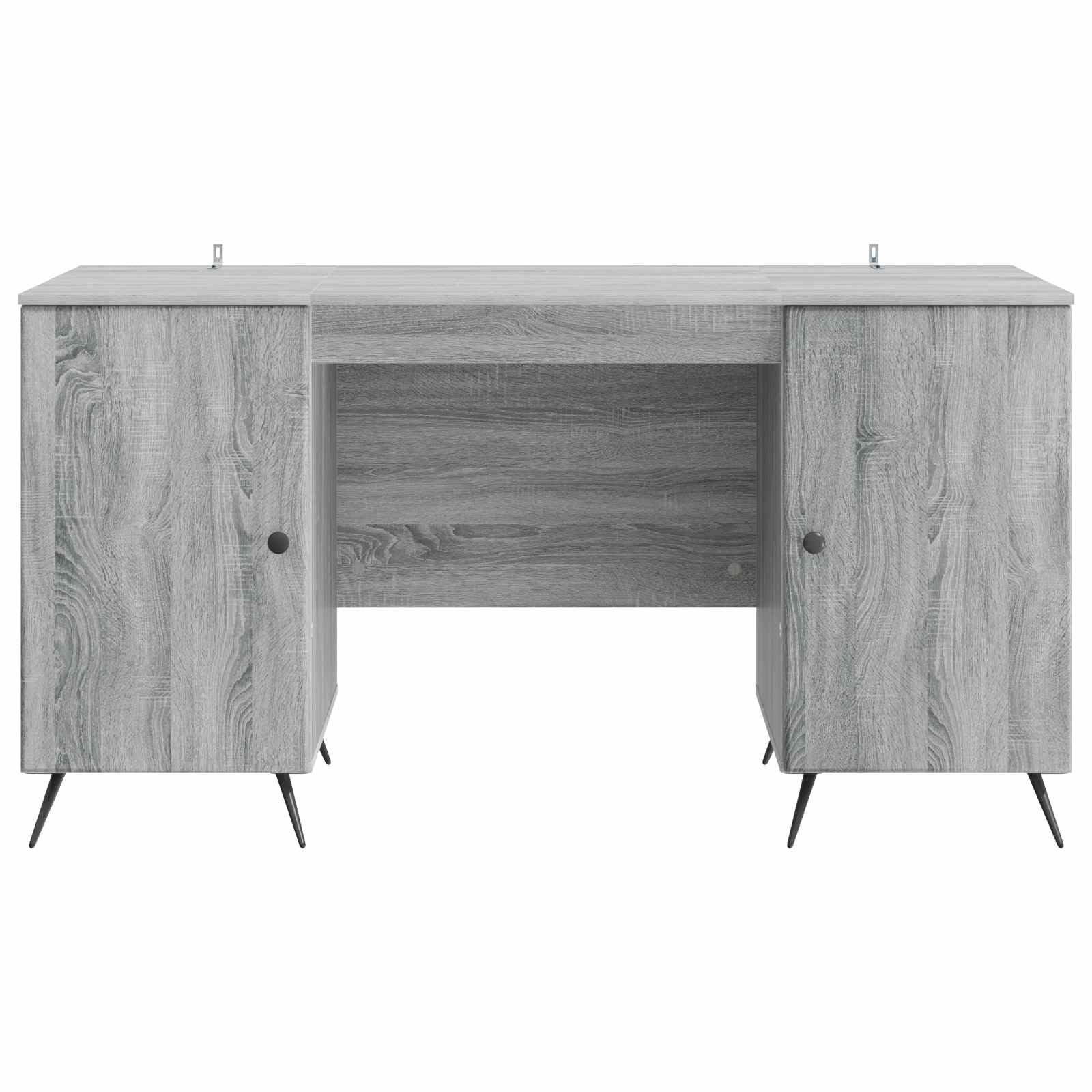 Schreibtisch Graues Sonoma 142,5 x 50 x 75 cm Holzwerkstoff mit Stauraum und Schublade, für Homeoffice Büro PC Arbeit und Laptop Gaming Lernen