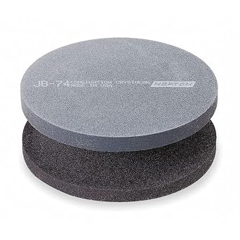 Norton Crystolon Abrasive Machine Knife Stone, Silicon Carbide, 4" Diameter x 1-1/2" Thickness, Grit Coarse/Fine Pack of 1